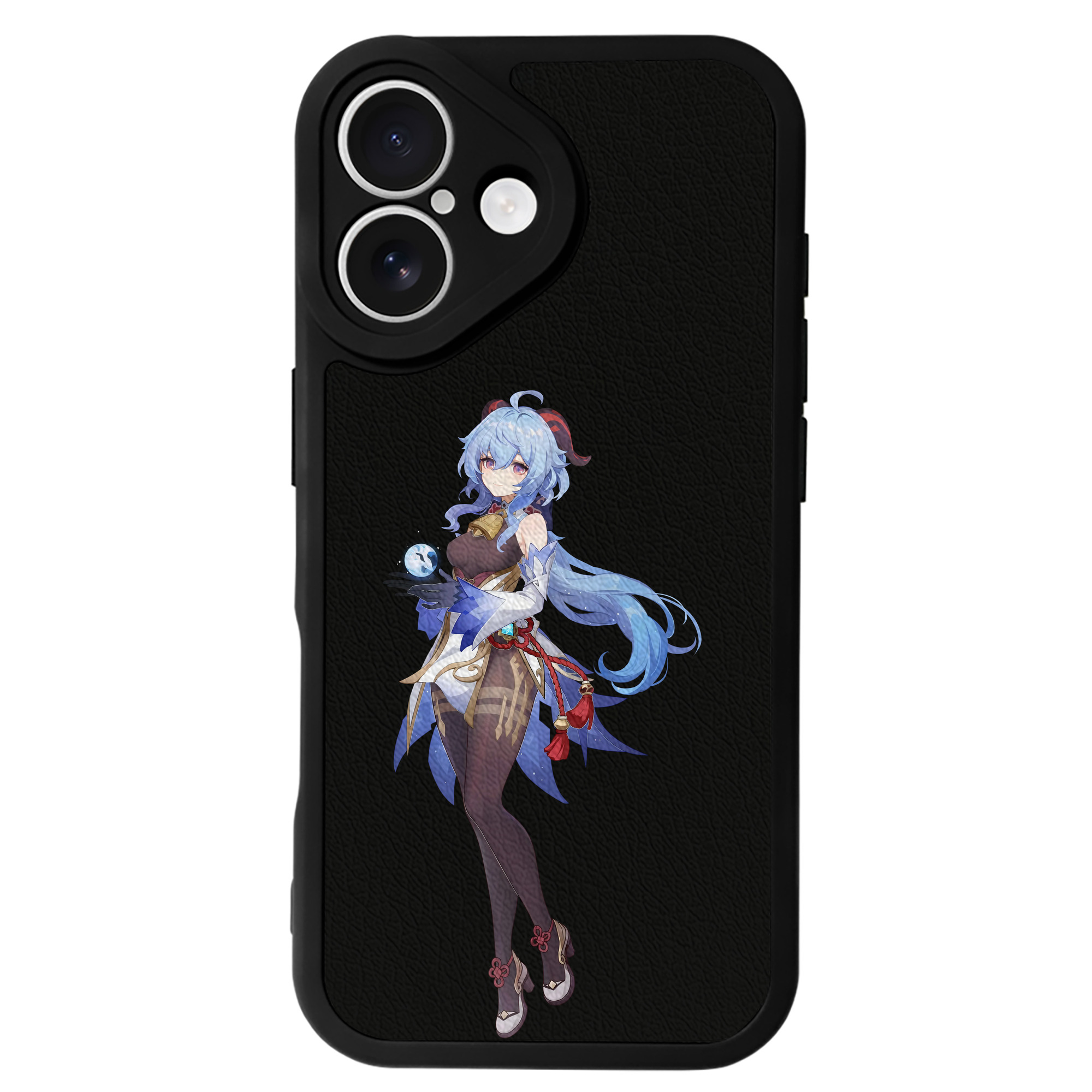 げんし神 甘雨 かんう genshin Ganyu 【iPhone 16シリーズ対応】シリコンスマホケース（レザー調） 材質：シリコン